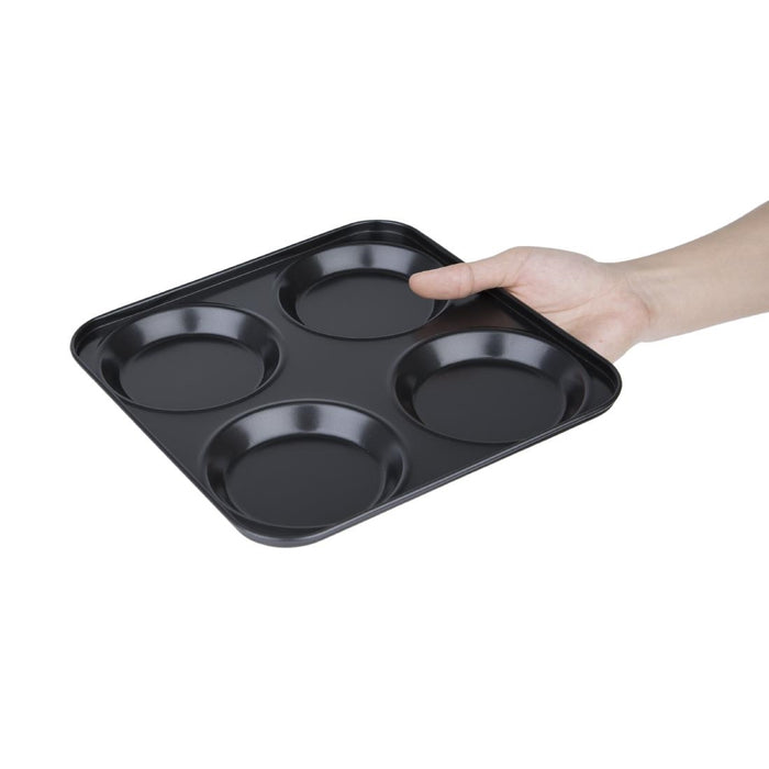 Vogue koolstofstaal anti-aanbak yorkshire pudding bakvorm 4 cups