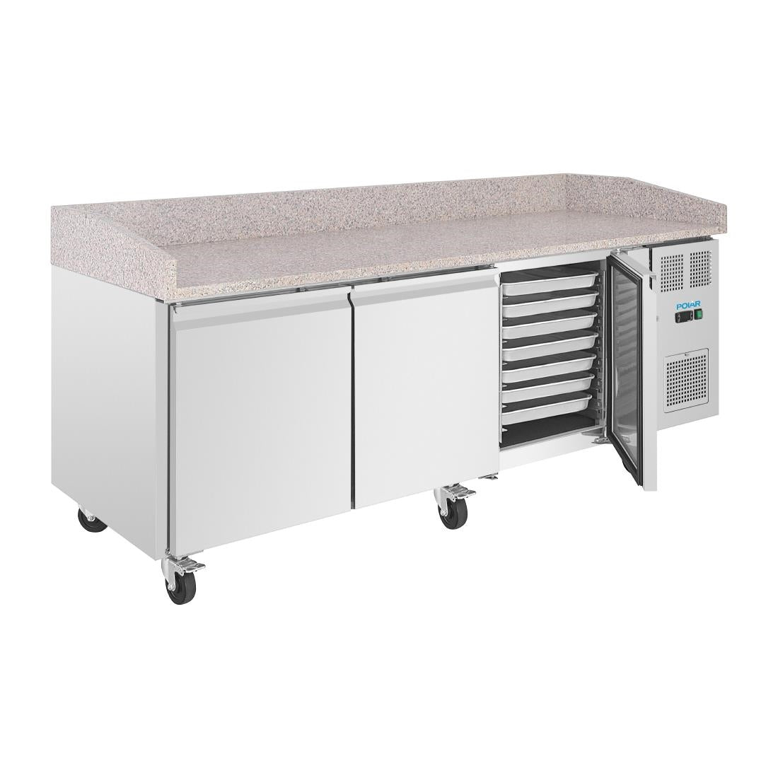 Polar U-Series Bakkerij Counter Koelkast met Granieten Blad 634Ltr