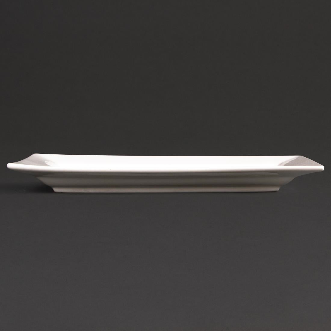 Olympia Lumina rechthoekige schalen met brede rand 25,7x15,5cm (4 stuks)