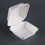 Fiesta Compostable bagasse hamburgerbakjes 153mm (500 stuks)