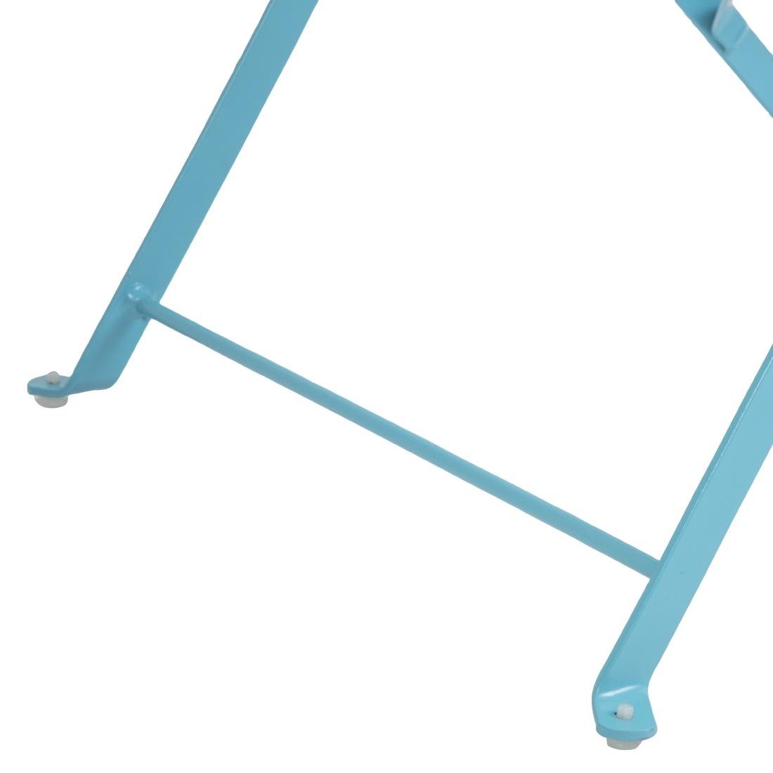 Bolero stalen opklapbare stoelen turquoise (2 stuks)