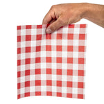 Rood Gingham vetvrij papier 25x25cm (200 stuks)