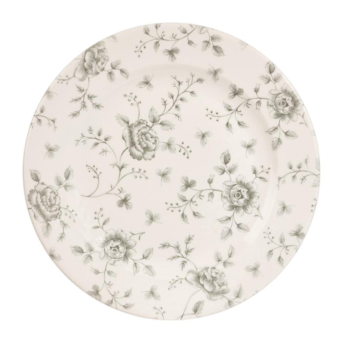 Churchill Rose Chintz Grey Bord 27.6cm (pak van 6)
