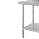 Vogue RVS werktafel met achteropstand 90x90x60cm