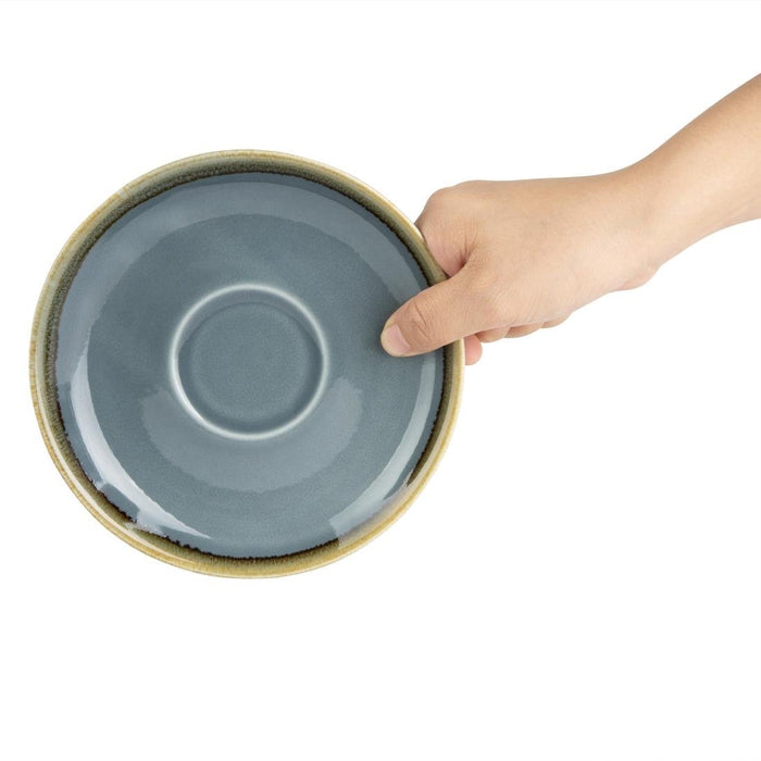 Olympia Kiln cappuccinoschotels blauw 16cm (6 stuks)