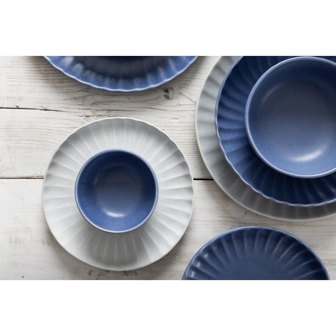 Olympia Corallite Diepe Kommen Blauw 105mm (Set Van 12)