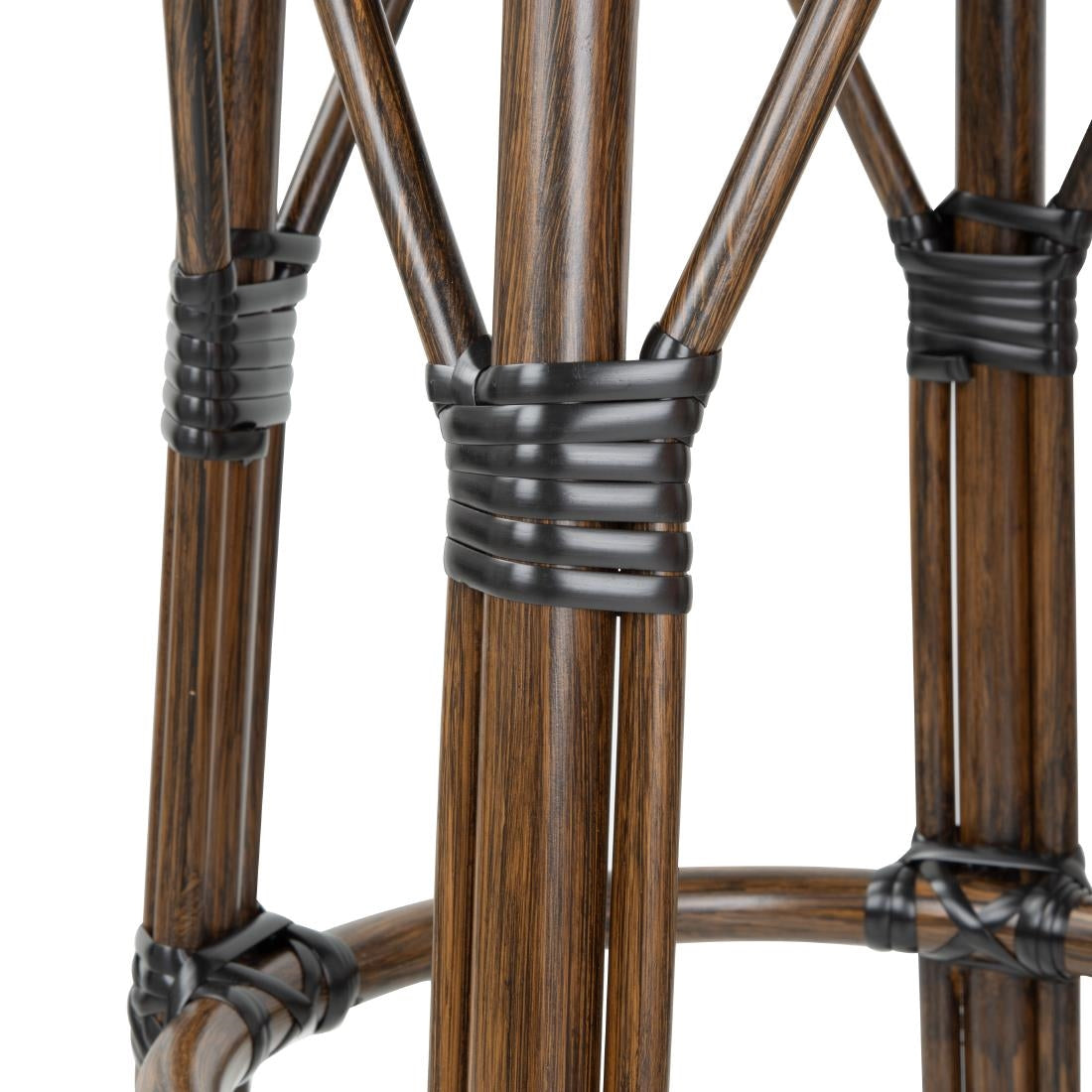 Bolero Parijse Stijl PE Rieten Barkrukken Zwarte Stip Mix (2 stuks)