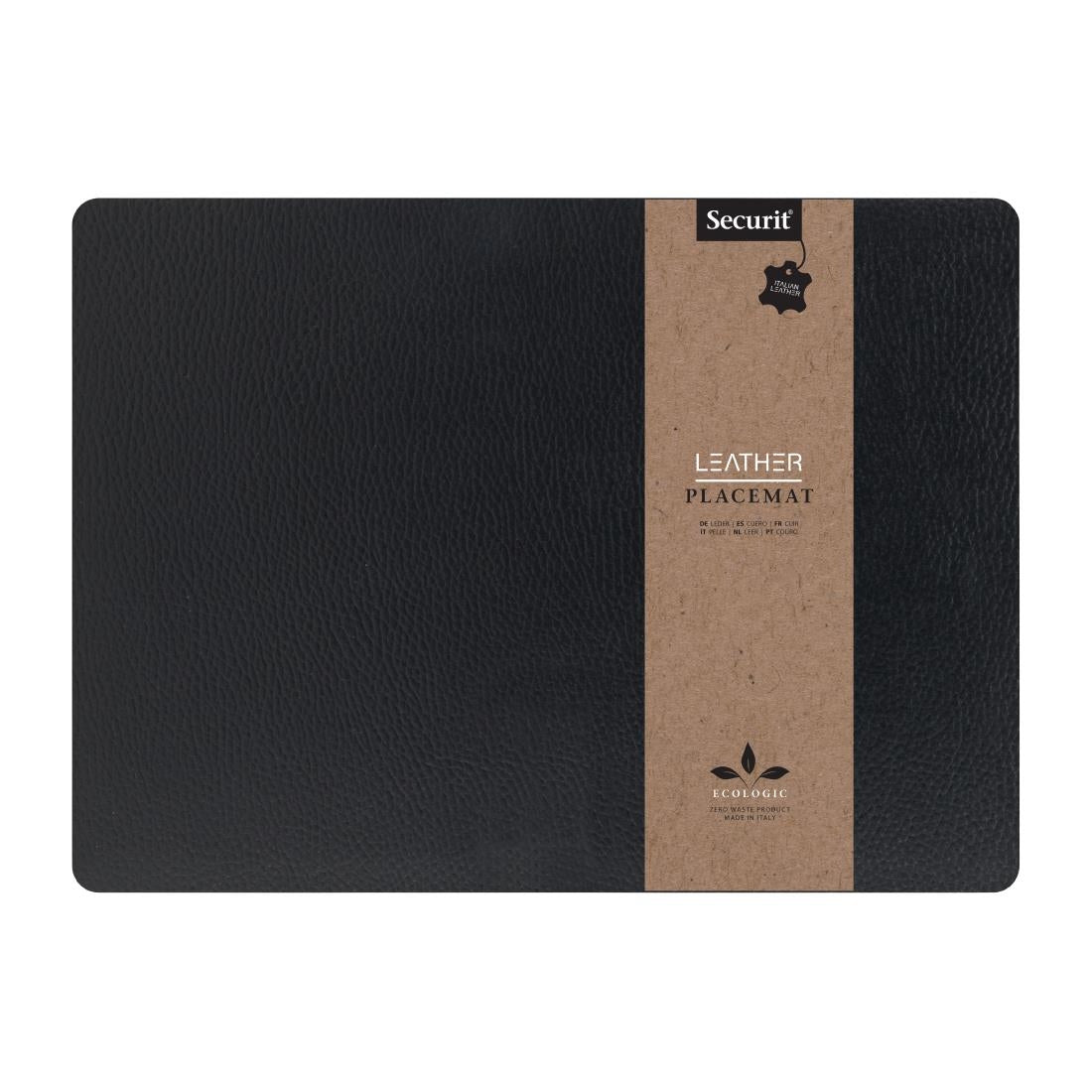 Securit Leather Range Raw Bonded lederen placemat