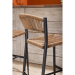Bolero Eden PE gevlochten rattan outdoor barkrukken naturel (2stuks)