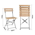 Bolero Perth Pavement Style Klapstoelen Met Houteffect (Pak Van 2)