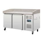 Polar G-serie pizza werkbank met marmeren blad 428L