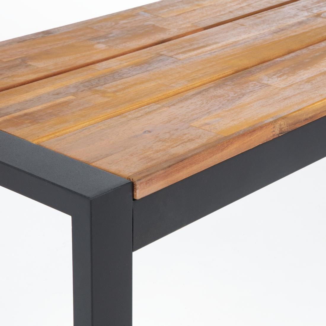 Bolero stalen en acaciahouten industriële banken 160cm (2 stuks)