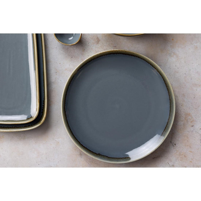 Olympia Kiln ronde borden 28cm oceaanblauw (4 stuks)