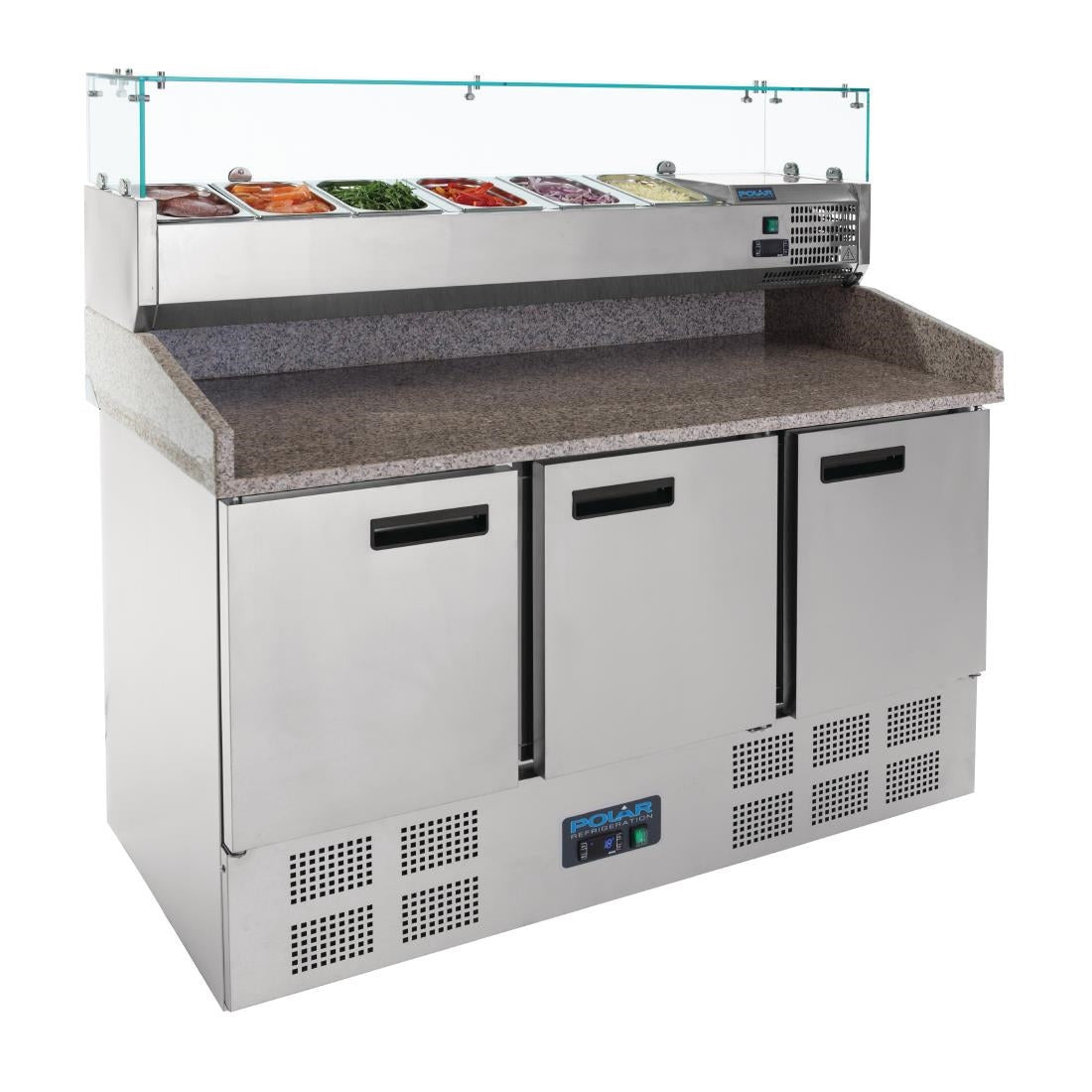 Polar G-serie gekoelde pizza/sandwich prepareercounter 368L