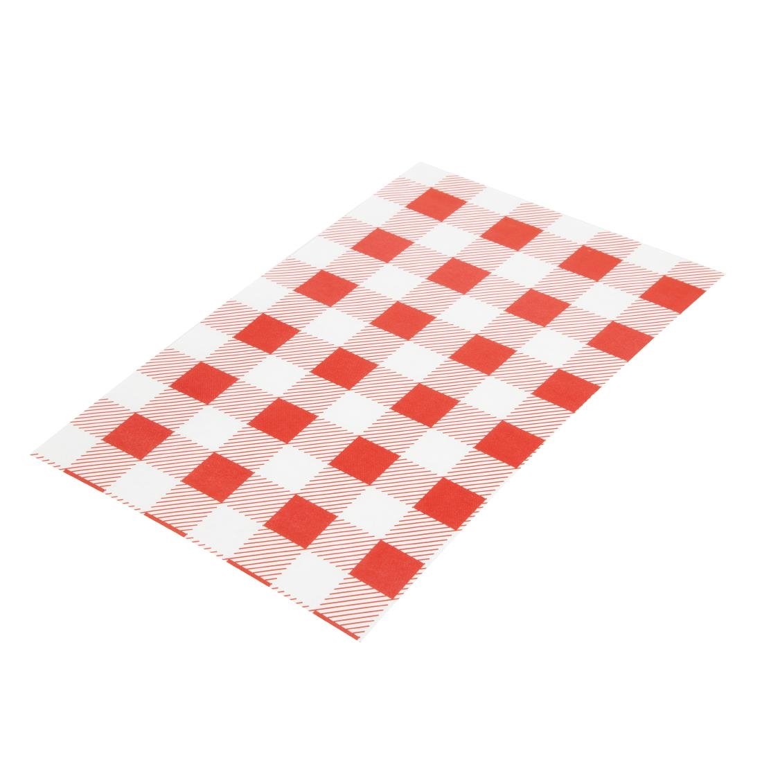 Rood Gingham vetvrij papier 19x31cm (200 stuks)