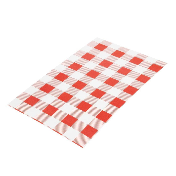 Rood Gingham vetvrij papier 19x31cm (200 stuks)