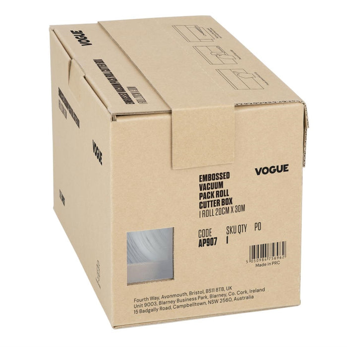 Vogue Vacuümverpakkingsrol Met Snijbox (Reliëf) 200 mm Breed