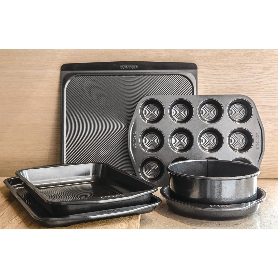 Circulon carbonstalen anti-kleef bakvorm voor 12 muffins 39,5 x 28cm