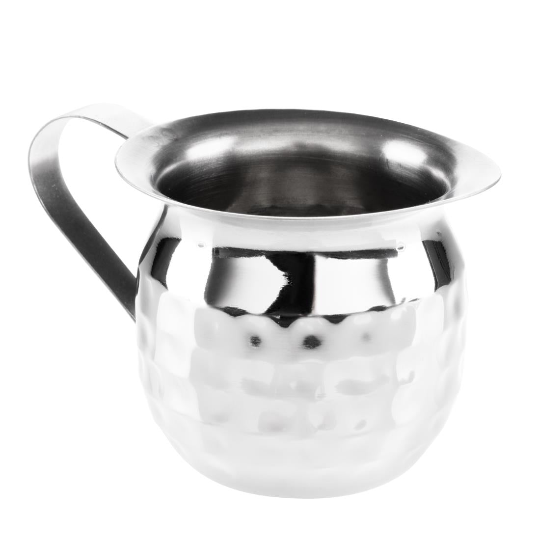 Olympia Mini Melkkannetje Roestvrij Staal Gehamerd 120ml (Verpakking Van 6)