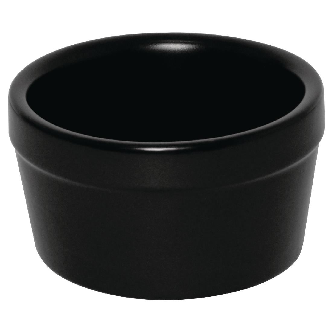 Olympia stapelbare ramekin mat zwart 9,5cm (6 stuks)
