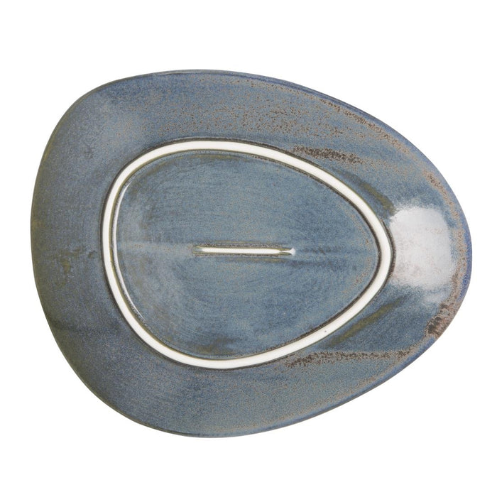 Olympia Ember Blauwe Driehoekige Borden 250 mm (Pak Van 6)