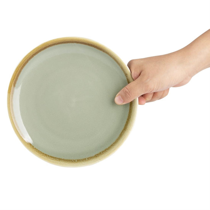 Olympia Kiln ronde coupeborden mosgroen 17,8cm (6 stuks)