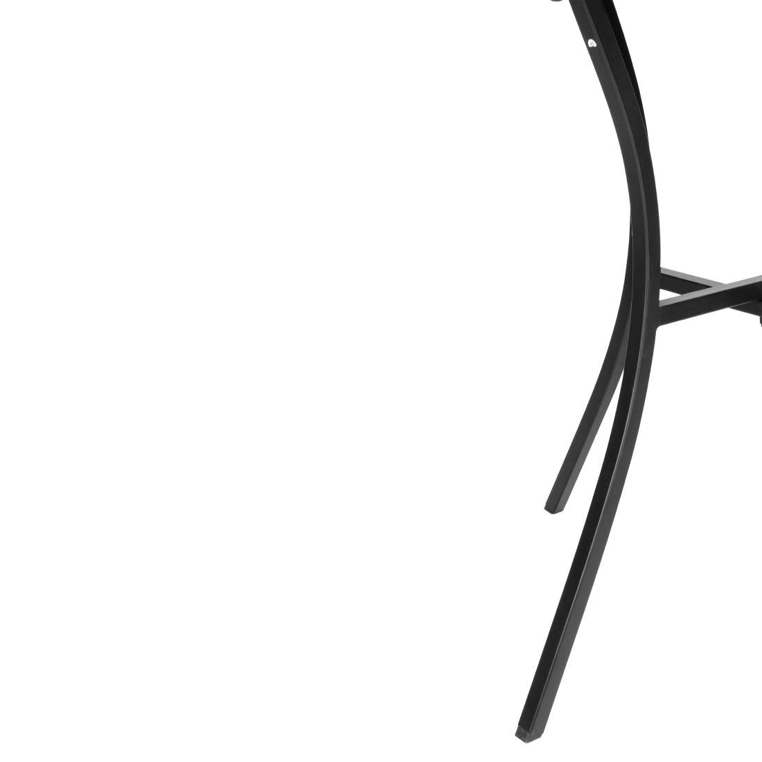 Bolero vierkante stalen bistro tafel zwart 70cm