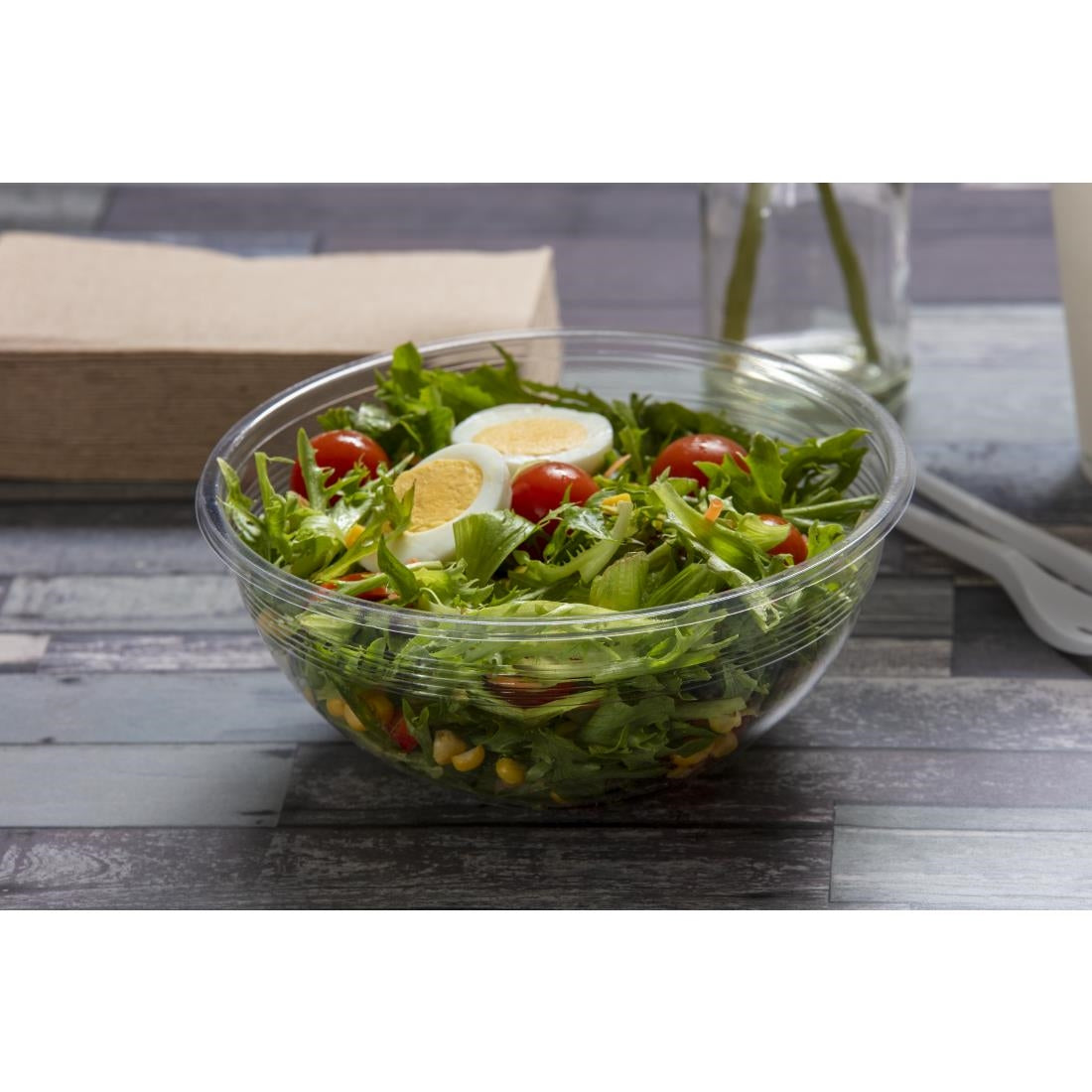 Vegware 185-serie composteerbare saladebakken 945ml (300 stuks)