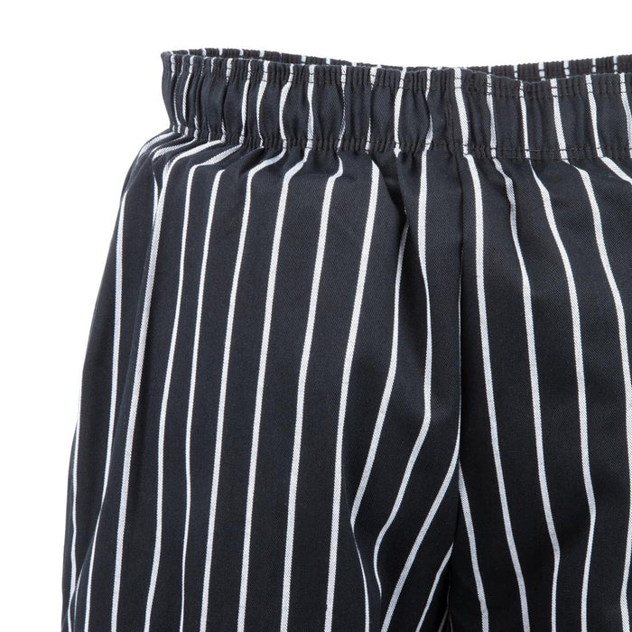 Chef Works Designer baggy koksbroek zwart-wit gestreept S