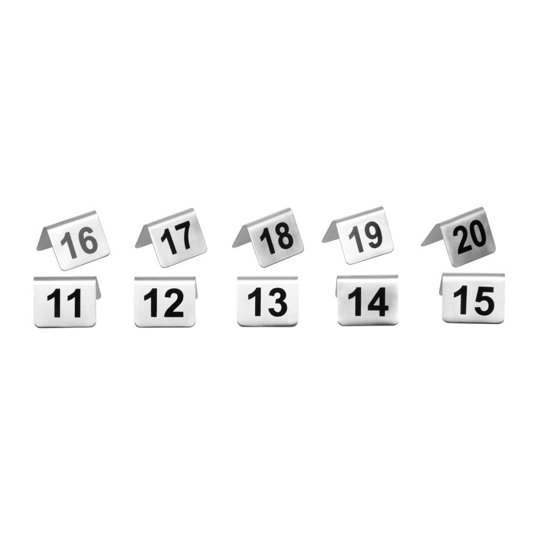 Olympia RVS tafelnummers 11-20 (10 stuks)