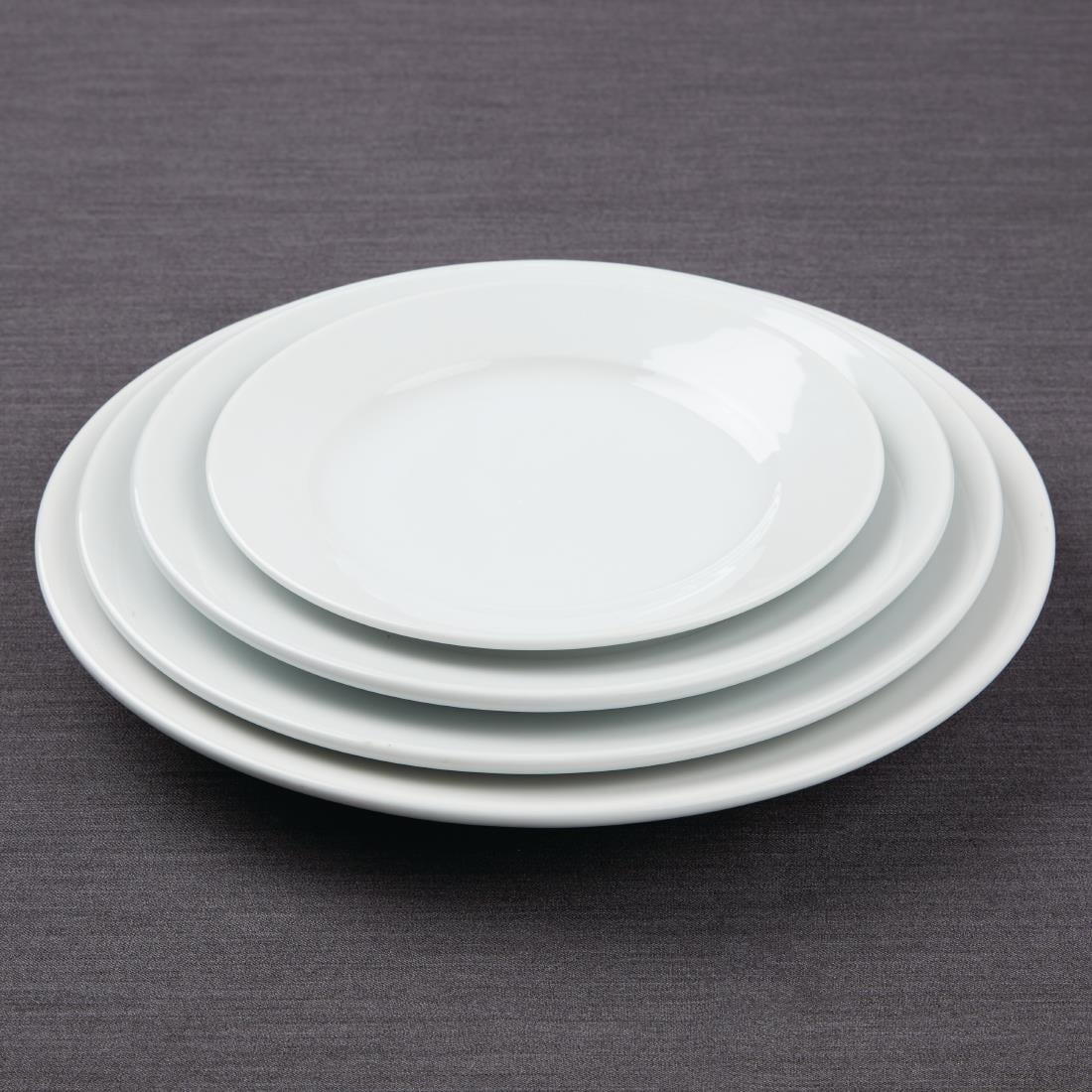 Olympia Athena borden met brede rand 22,8cm (12 stuks)