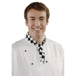 Whites halsdoek zwart-wit geruit