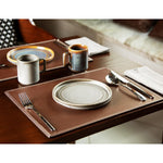 Olympia kunstlederen placemat bruin 40x30cm