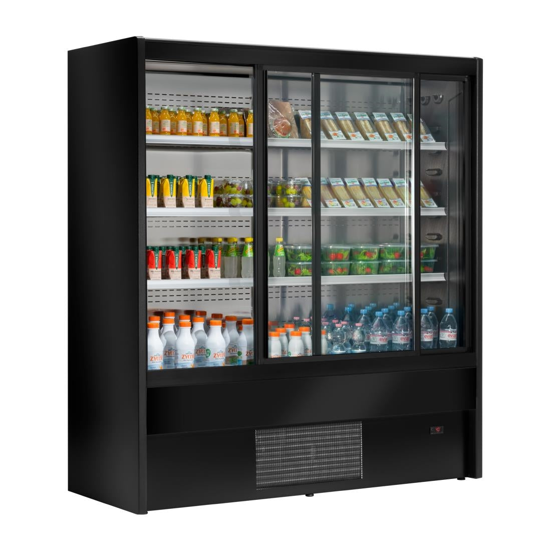 Zoin Cervinho Multideck Display Zwart Met Schuifdeuren 1000mm