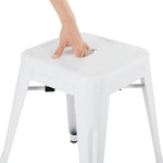 Bolero Bistro Stalen Lage Kruk Wit (4 Stuks)