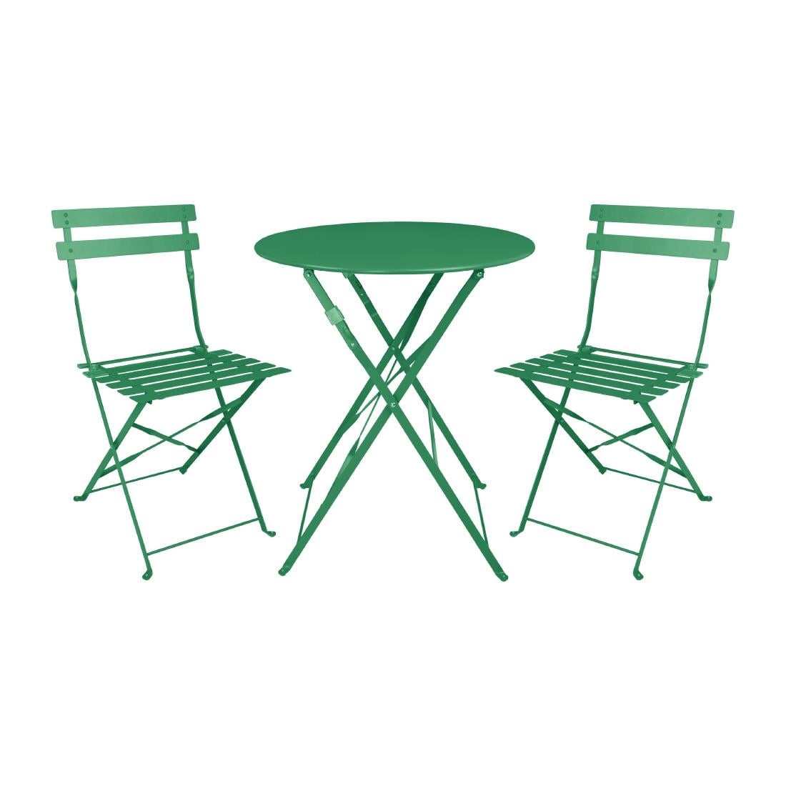Bolero Perth Bosgroene Stijl Stalen Inklapbare Stoelen (2stuks)