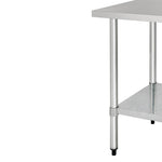 Vogue RVS werktafel zonder achteropstand 90x90x70cm