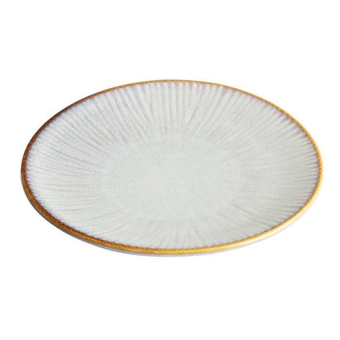 Olympia Drift Grijze Coupe Borden Met Reliëf, 180 mm (Pak Van 6)