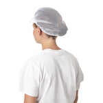 Whites nylon haarnet met klep wit