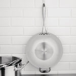 Vogue tri-wall wok met vlakke bodem 35cm