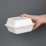 Fiesta Compostable bagasse hamburgerbakjes 153mm (500 stuks)