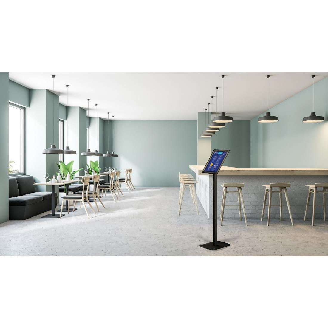 Europel Infostand Zwart Met Kliklijst A4 25mm