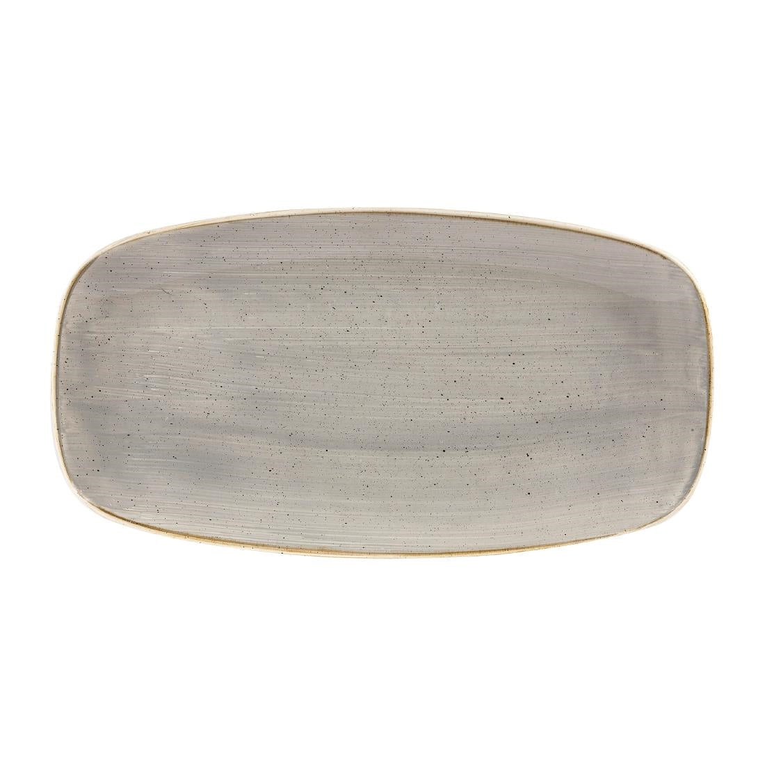 Churchill Stonecast Grey Chefs Ovaal Bord 35.2 x 18.7cm (pak van 6)
