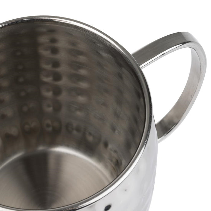Olympia Barware Gehamerde RVS Mokken 440ml (Verpakking Van 6)
