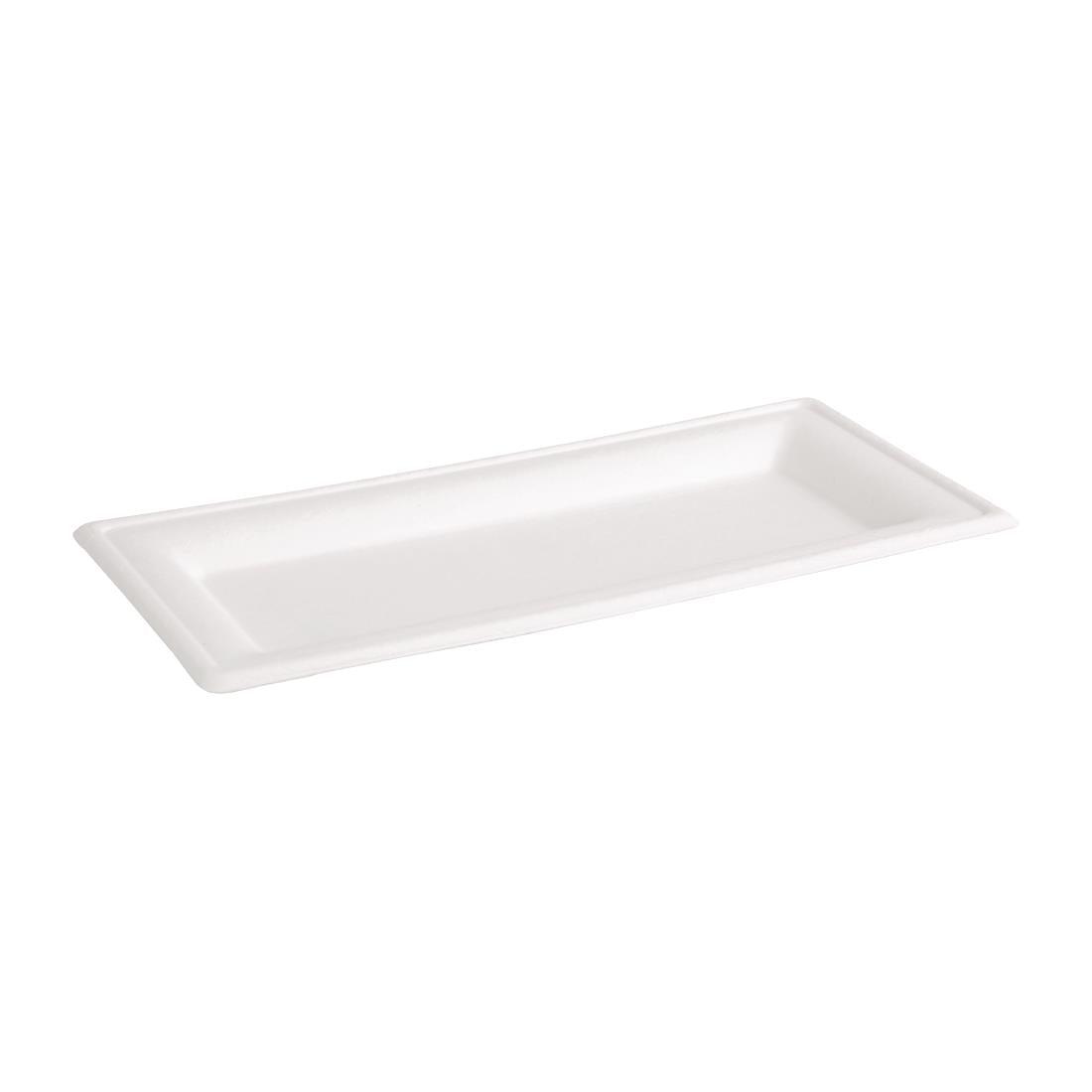 Fiesta Compostable composteerbare bagasse borden rechthoekig 258mm (50 stuks)
