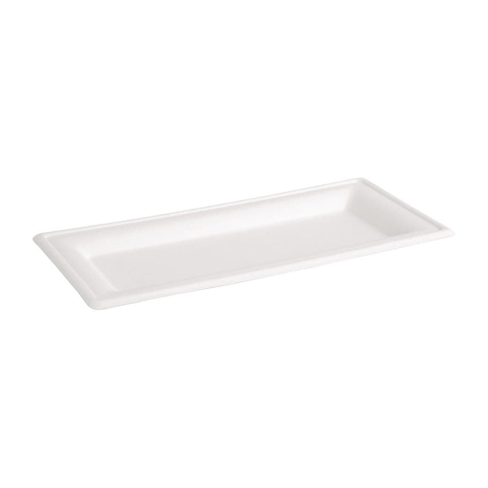 Fiesta Compostable composteerbare bagasse borden rechthoekig 258mm (50 stuks)