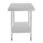 Vogue RVS werktafel zonder achteropstand 90x120x70cm