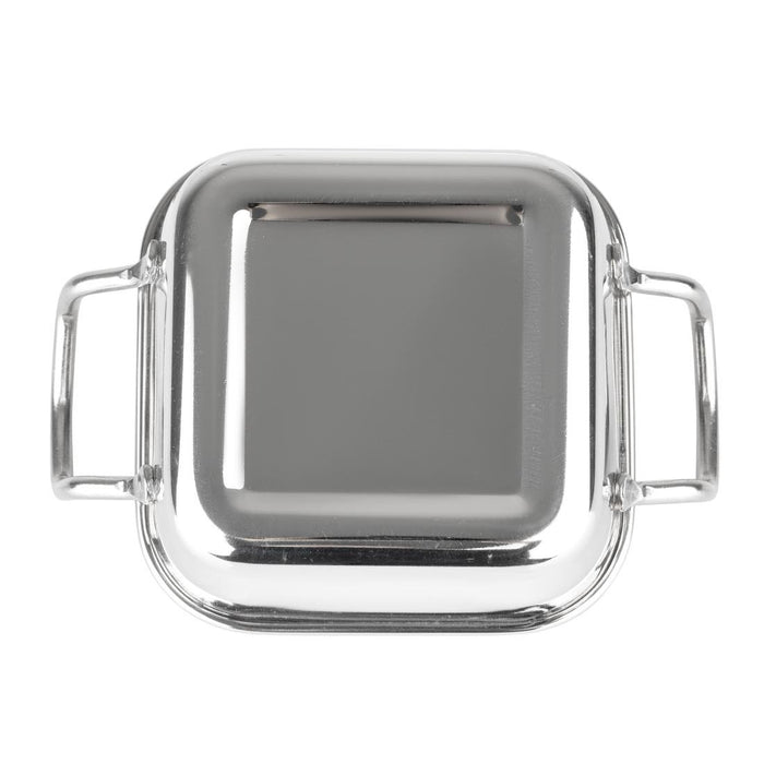 Olympia Tafel Presentatie Vierkant Schaal Roestvrij Staal 115X115mm