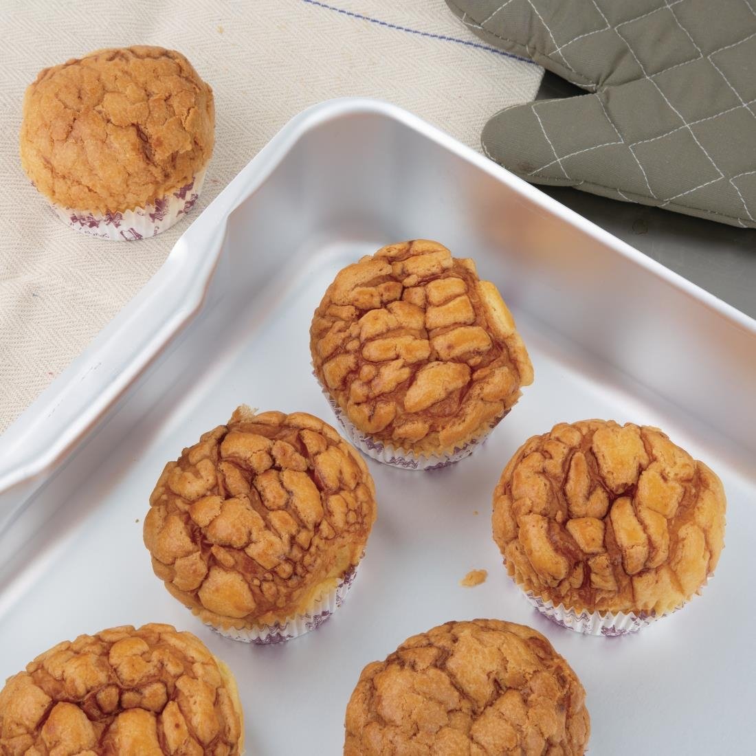 Vogue extra diepe aluminium braadslede 52cm