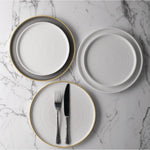 Churchill Stonecast Grey Bord Met Opstaande Rand 25.9cm (pak van 6)
